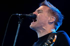 Bryan Adams on stage at the Keepmoat Stadium, Doncaster, last night (20 July).