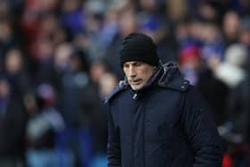 GLASGOW, SCOTLAND - DECEMBER 09: Rangers manager Philippe Clement is seen during the Cinch Scottish Premiership match between Rangers FC and Dundee FC at Ibrox Stadium on December 09, 2023 in Glasgow, Scotland. (Photo by Ian MacNicol/Getty Images)