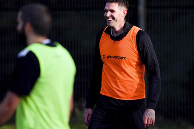 Northern Ireland international Kyle Lafferty during a Johnstone Burgh training session. PIC: Craig Williamson / SNS Group