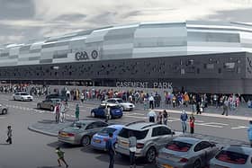 A computer generated image of how the redeveloped Casement Park will look. Image: Ulster GAA