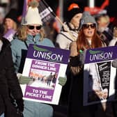 Northern Ireland's biggest strike in around 50 years took place in January.Tens of thousands of public sector staff took part, including educational support workers. An estimated 170,000 workers with 15 trade unions took part. Photo: Press Eye.