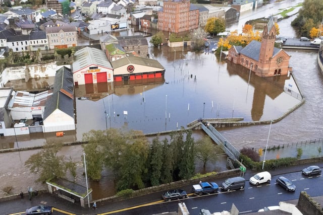 The public are advised to avoid Newry City Centre as it is experiencing unprecedented levels of flooding due to the canal bursting its banks overnight. Jonathan Porter / Press Eye