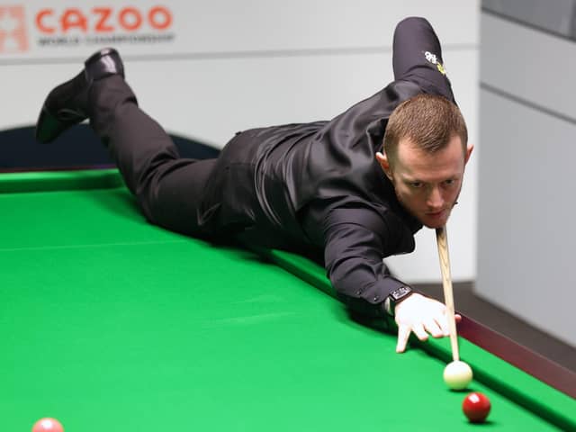 Mark Allen during the match against Stuart Bingham on day seven of the Cazoo World Snooker Championship at the Crucible Theatre, Sheffield.