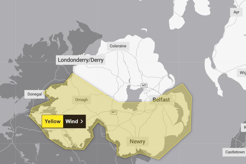 Traffic & Travel: Yellow weather warning for high winds issued for Northern Ireland on Saturday
