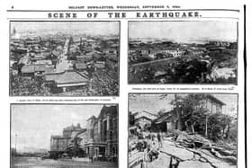 The News Letter on September 5, 1923, carried photographs from the devastation caused by the Great Kantō earthquake in Japan. Picture: Darryl Armitage/News Letter archives