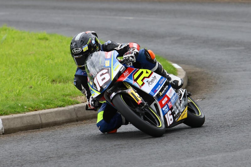 Cork rider Mike Browne (Burrows Engineering/RK Racing Honda 250) won the Moto3 race at the Armoy Road Races