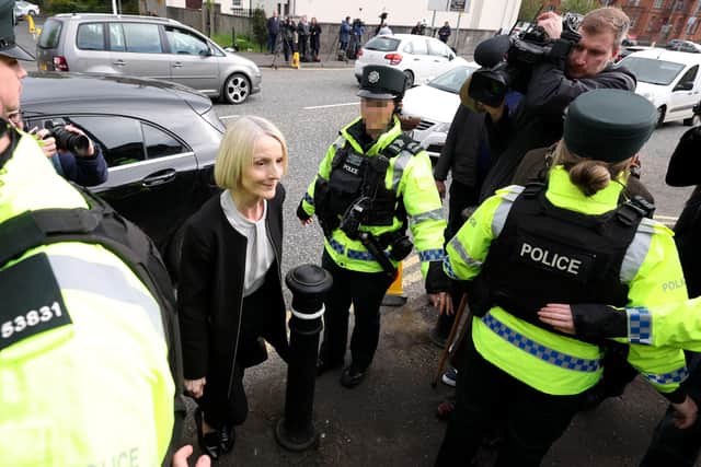 Lady Eleanor Donaldson arrives at Newry Court. Photo by Jonathan Porter/Press Eye