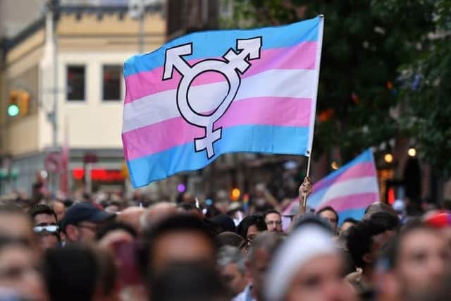 A trans rights protest.