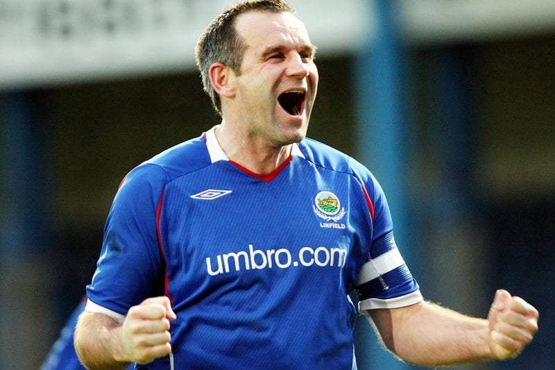 It's that man Ferguson again! Linfield regained their Irish League crown from rivals Glentoran and while Peter Thompson finished the season as the Blues top league scorer with 25, it was his strike partner that celebrated individual success