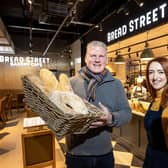Councillor Clíodhna Nic Bhranair, chair of Belfast City Council’s City Growth and Regeneration committee is pictured with John Pell, managing director of ‘Bread Street Bakery Café’, Great Northern Mall on Victoria Street – one of a number of Belfast businesses to have benefitted from the council’s Vacant to Vibrant capital funding, helping to breathe new life into Belfast city centre and re-energising a number of vacant city centre units