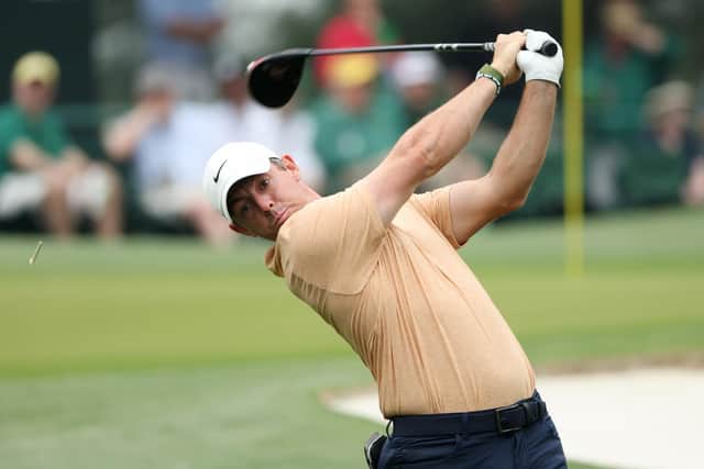 Rory McIlroy during a practice round prior to the 2023 Masters