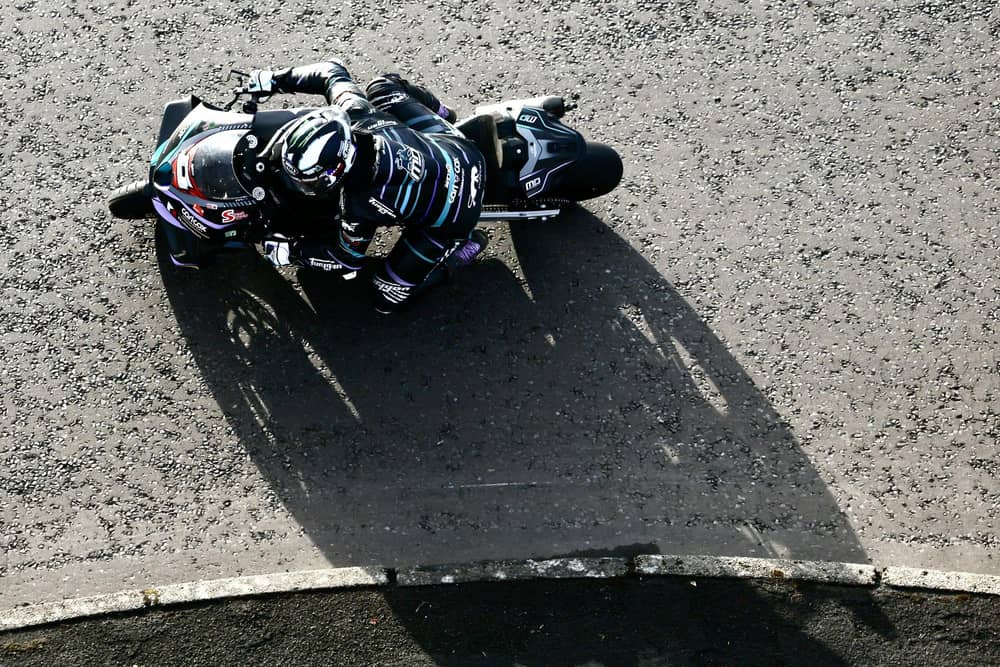Michael Dunlop qualified on pole position on his MD Racing BMW at the Mid Antrim 150 on Friday. (Photo by Stephen Davison/Pacemaker Press)