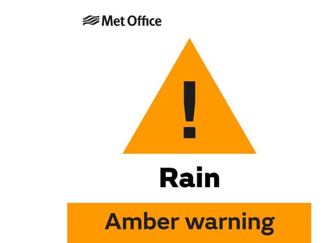 Amber warning issued