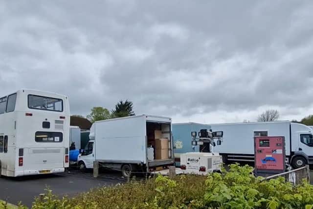 A convoy of trucks drove into Dromore Co Down and set up camp for several days to film a three part series – called ‘Ellis’ – starring three-time Olivier Award winner Sharon D Clarke.