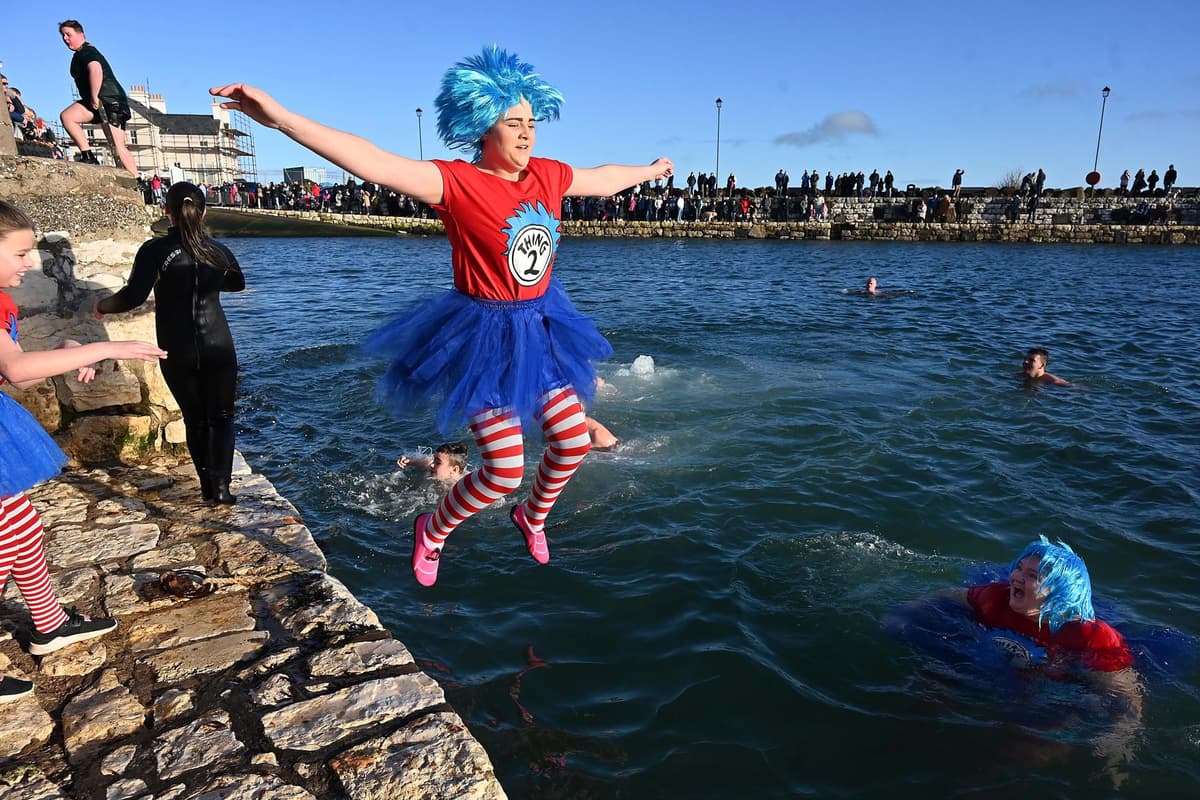 This is what happened on New Years Day in Carnlough and Crawfordsburn when feisty dippers took the plunge for charity