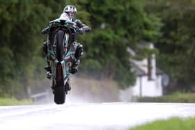 Michael Dunlop won the Open Superbike and 'Race of Legends' at Armoy on Saturday on the Hawk Racing Honda