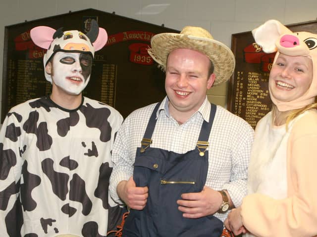 Jeremy Aiken pictured with Kim Nicolson Steele and Ian Davidson pictured at the Young Limousin AGM which was held at Ballyclare Rugby Club in March 2008. Picture: Farming Life archives/Kevin McAuley