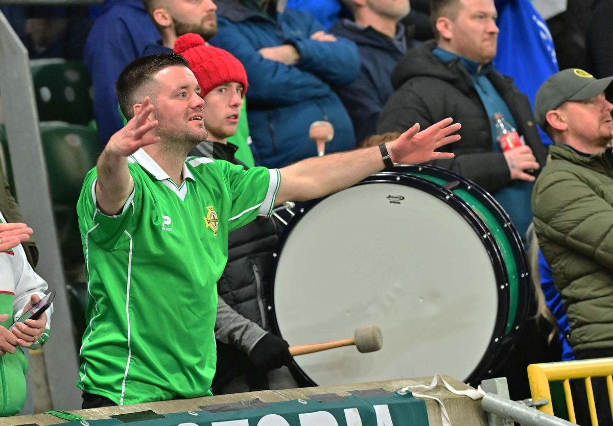 PHOTO GALLERY: Fans cheer on Northern Ireland at Windsor Park during their Euro 2024 qualifier against Finland