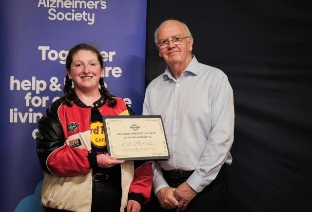 Ellie Mc Padden, Lisdergan Butchery, Omagh is a young butcher apprentice within Lisdergan Scullery/Butchery . Nestles nestled in Omagh they showcase wonderful products made in house