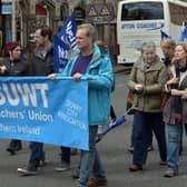 NASUWT members during a previous teachers' strike