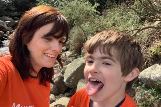 Claire O'Hanlon and her son Luke, who was diagnosed in 2012 (aged 13 months) with Duchenne muscular dystrophy and is well-known in his local community for his heroic fundraising and campaigning efforts along with his mum.
