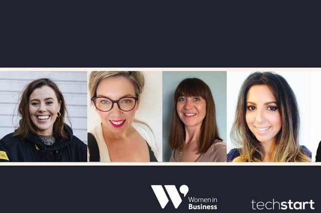 The winning cohort are Katie Love (BLINKS), Lee-Anne Schmitz (MyPromoPal), Eimear Campbell (Calara), Dr Rawa Lina Jawad (Medicube Health) and co-founders of On-Set, Rachel Brammer and Emma Huffam