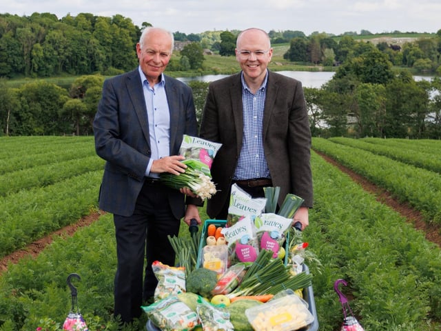 Tesco Northern Ireland is celebrating nearly two centuries of combined partnership with a core number of its local fresh produce suppliers. Pictured is Roy Lyttle and Nigel Doherty