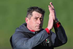 Glentoran manager Declan Devine. (Photo by David Maginnis/Pacemaker Press)