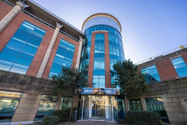Beacon House in Belfast’s Clarendon Dock Business Park has been brought to market for sale, with offers in excess of £4.6 million being sought