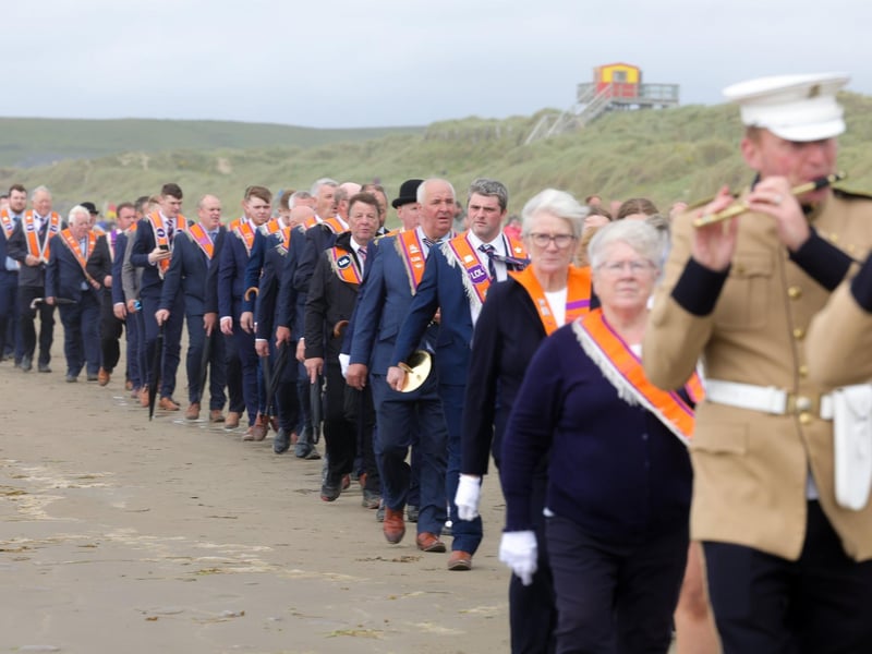 Fermanagh district parade on the beach