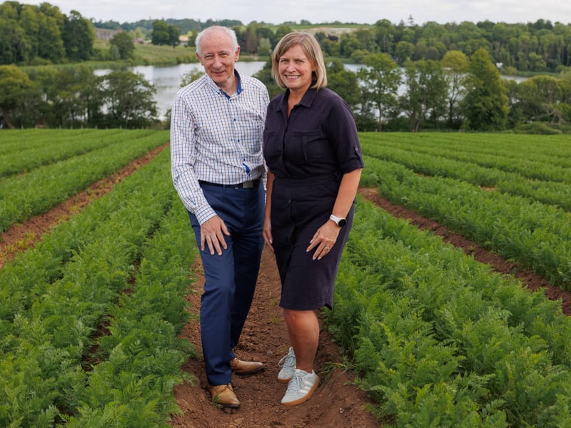 Tesco Northern Ireland is celebrating nearly two centuries of combined partnership with a core number of its local fresh produce suppliers. Pictured is Wilson’s Country – Joanne Weir, sales & marketing manager and Lewis Cunningham, MD