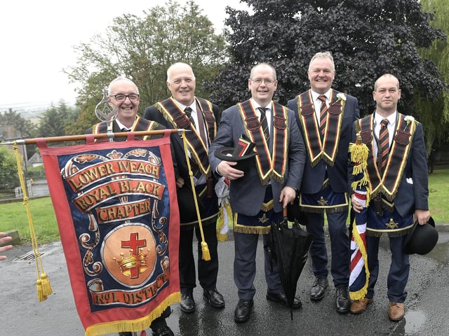 Loyal Iveagh  Sir Kts John Gardiner, Glenn Banks, John Dumigan, Kyle Savage and Kenneth Johnston.