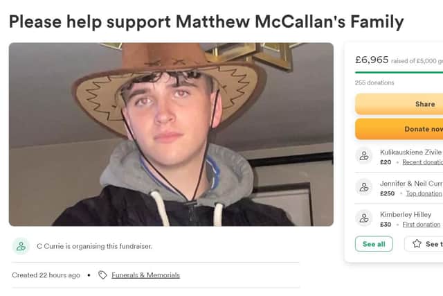 Matthew McCallon gofundme