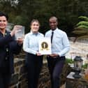 Galgorm Resort has been recognised by two global platforms, winning an unprecedented six awards at the prestigious 2023 World Luxury Awards hosted in Athens, and securing the Best Destination Spa 2024 title at the recent Conde Nast Johansens Awards in London. Pictured are Tara Moore, head of spa operations, Emma Garrett, thermal spa manager and Kenneth During, thermal spa manager at Galgorm