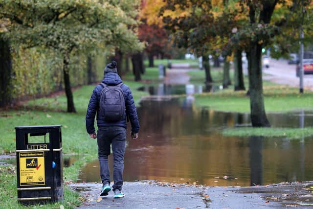 Press Eye - Belfast - Northern Ireland - 30th October 2023Flooding in parts of Northern Ireland after heavy rain overnight.  Flooding on the Holywood Road in east Belfast. . Picture by Jonathan Porter/PressEye