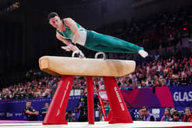 Rhys McClenaghan of Team NI during the Commonwealth Games men's pommel horse final. (Photo by Owen Humphreys/PA Wire)