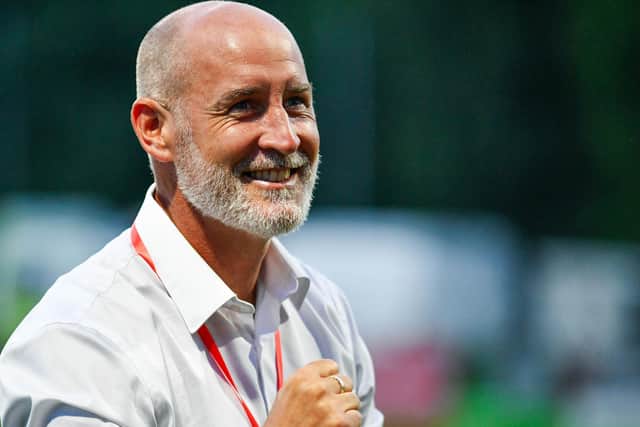 PACEMAKER PRESS BELFAST 13'“07-26 UEFA Champions League 26-27 First Qualifying Round Second Leg Larne v Tre Fiori Manager Gary Haveron of Larne at full time at this evening's second leg tie at Inver Park, Larne. Photo - Andrew McCarroll/ Pacemaker Press