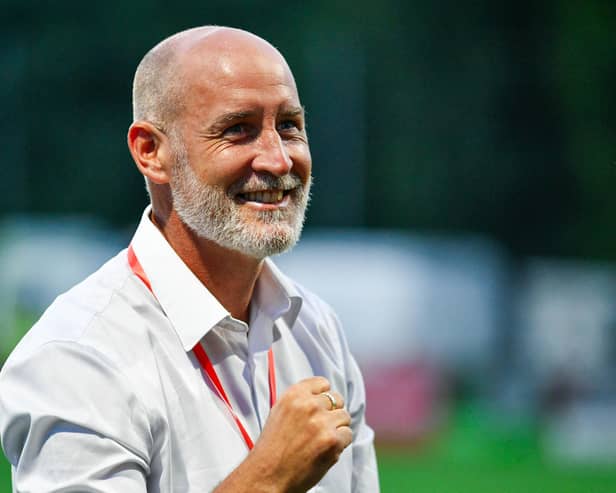 PACEMAKER PRESS BELFAST 13'“07-26 UEFA Champions League 26-27 First Qualifying Round  Second Leg Larne v Tre Fiori Manager Gary Haveron of Larne at full time at this evening's second leg tie at Inver Park, Larne.   Photo - Andrew McCarroll/ Pacemaker Press