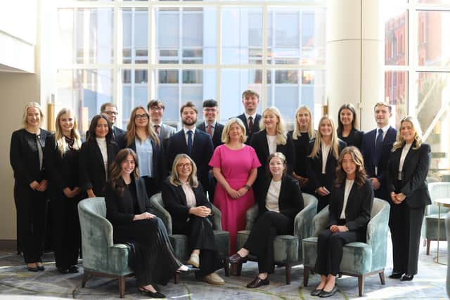 Global legal and business services firm DWF has announced a record six solicitor qualifications at its Belfast office, alongside its largest-ever intake of trainees across its SQE and IPLS training programmes. Credit: Lucy Ellen Photography
