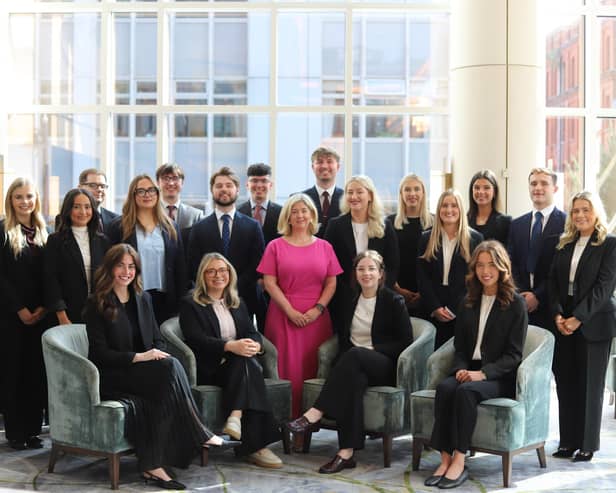 Global legal and business services firm DWF has announced a record six solicitor qualifications at its Belfast office, alongside its largest-ever intake of trainees across its SQE and IPLS training programmes. Credit: Lucy Ellen Photography