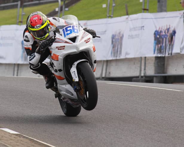 Adam McLean on the J McC Roofing Racing Kawasaki Supersport machine in qualifying at the North West 200
