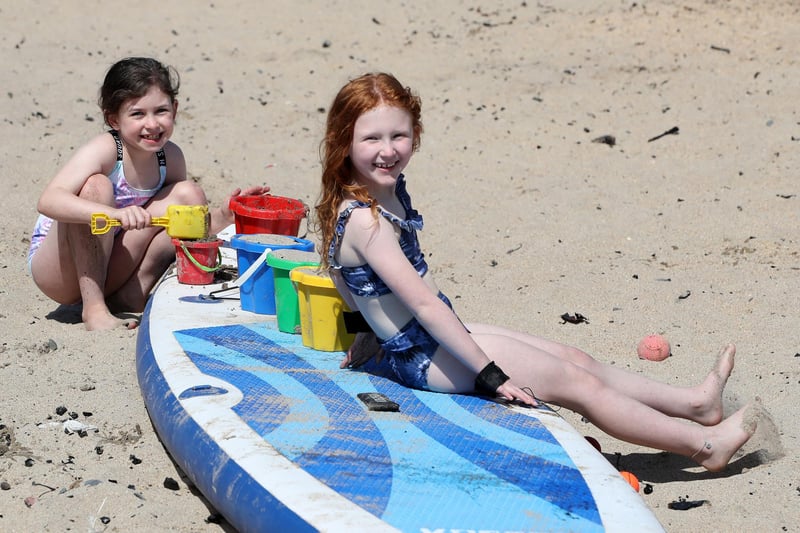 Helens Bay Beach - Weather Pictures 

(L-R) Eliza McAteer and Ava Ringland 

Photograph by Declan Roughan / Press Eye