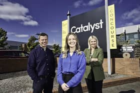 Steve Orr, chief executive officer of Catalyst, Emma Green, HR officer at Catalyst and Shauna Collins, director of HR at Catalyst