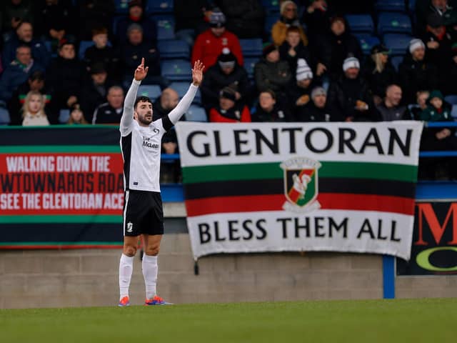 Glentoran full-back Danny Amos is preparing for back-to-back games against Larne