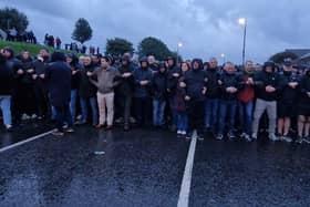 The scene on the Garvaghy Road this morning