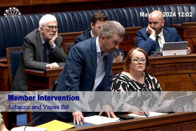 Alliance MLA Danny Donnelly attempted to blame Brexit for the continued application of EU law in Northern Ireland.