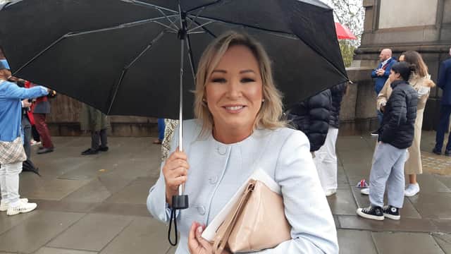 Michelle O'Neill leaves Westminster Abbey after the coronation service. The IRA murdered seven times more people than the security forces but all is forgotten now, and Sinn Fein say all the right things for the media. Ms O’Neill represented Northern Ireland at the coronation. John Finucane meets the king on behalf of his constituents in North Belfast