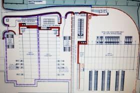 Site plan of proposed facility at Houston Business Park. Image supplied by Antrim and Newtownabbey Borough Council