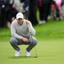 Rory McIlroy lines up a putt on the 9th on day one of the 2025 Amgen Irish Open at The K Club, Ireland. (Photo by Brian Lawless/PA Wire)