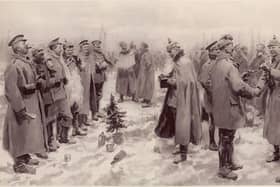 Ulstermen met the enemy halfway between the lines during the remarkable Christmas Truce